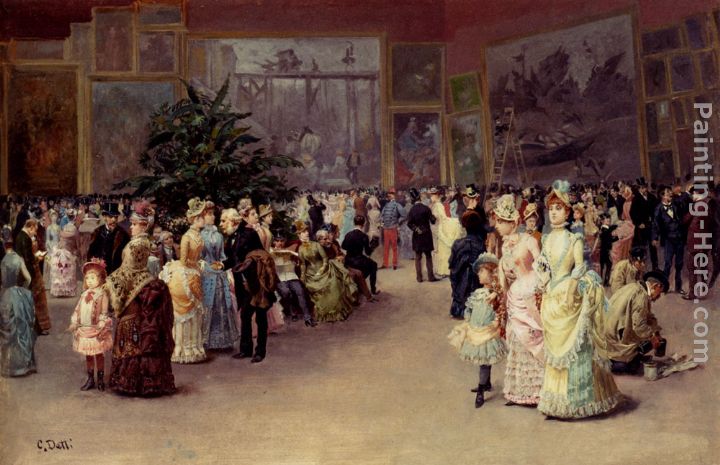 Varnishing Day painting - Cesare-Auguste Detti Varnishing Day art painting